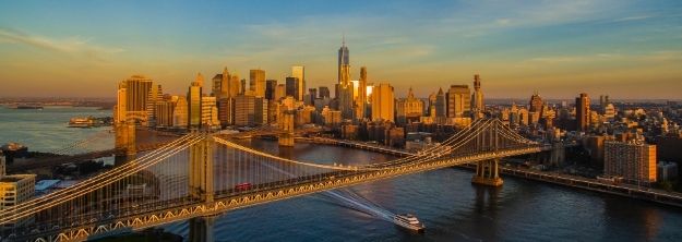 Aerial view of New York City